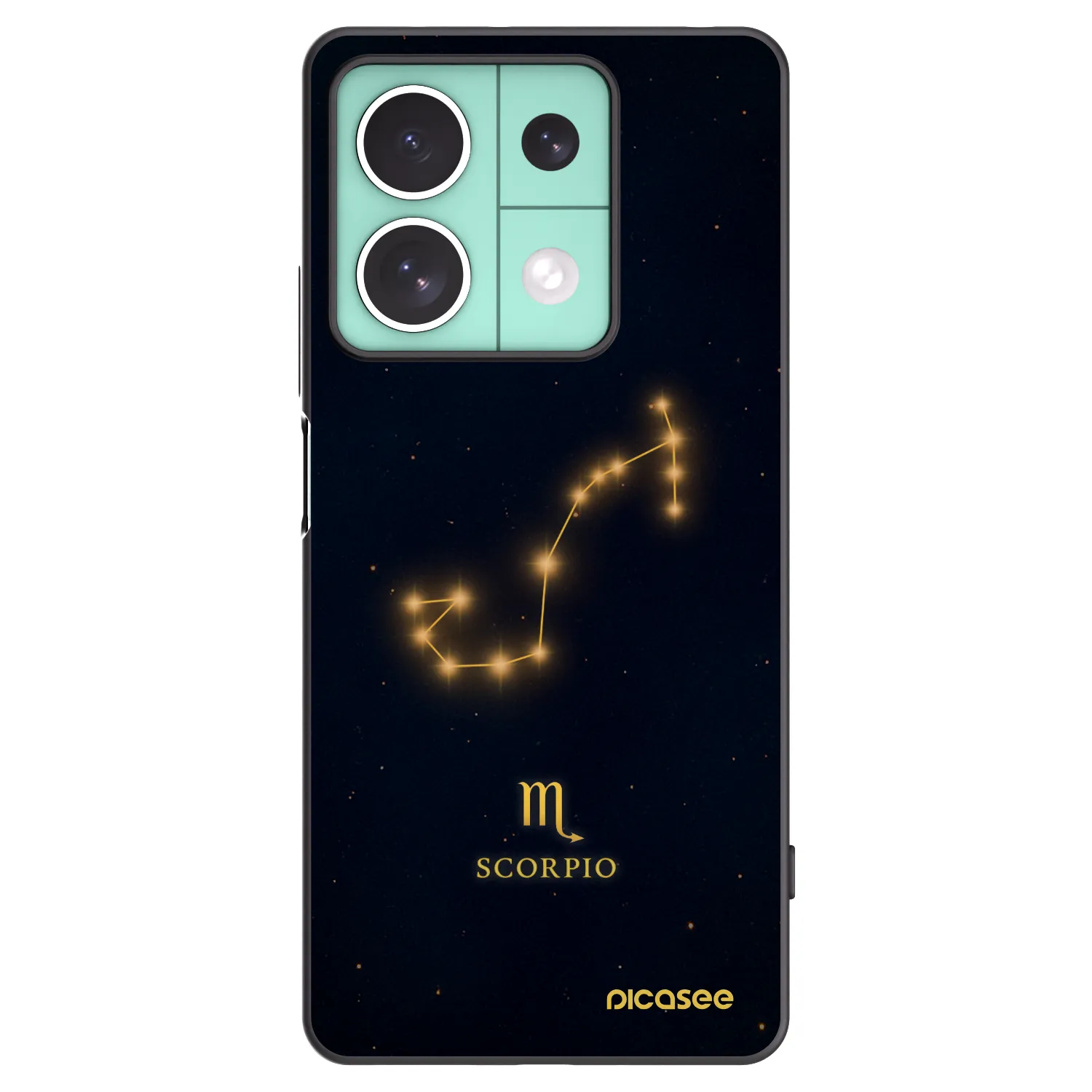 Picasee silikonowe czarne etui na Xiaomi Redmi Note 13 5G - SCORPIO