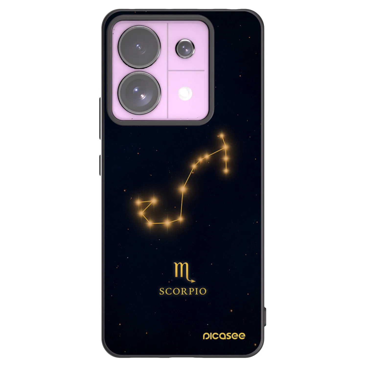 Picasee silikonowe czarne etui na Xiaomi Redmi Note 13 Pro 5G - SCORPIO