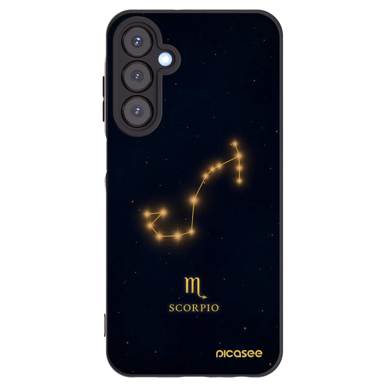 Picasee silikonowe czarne etui na Samsung Galaxy A25 A256B 5G - SCORPIO