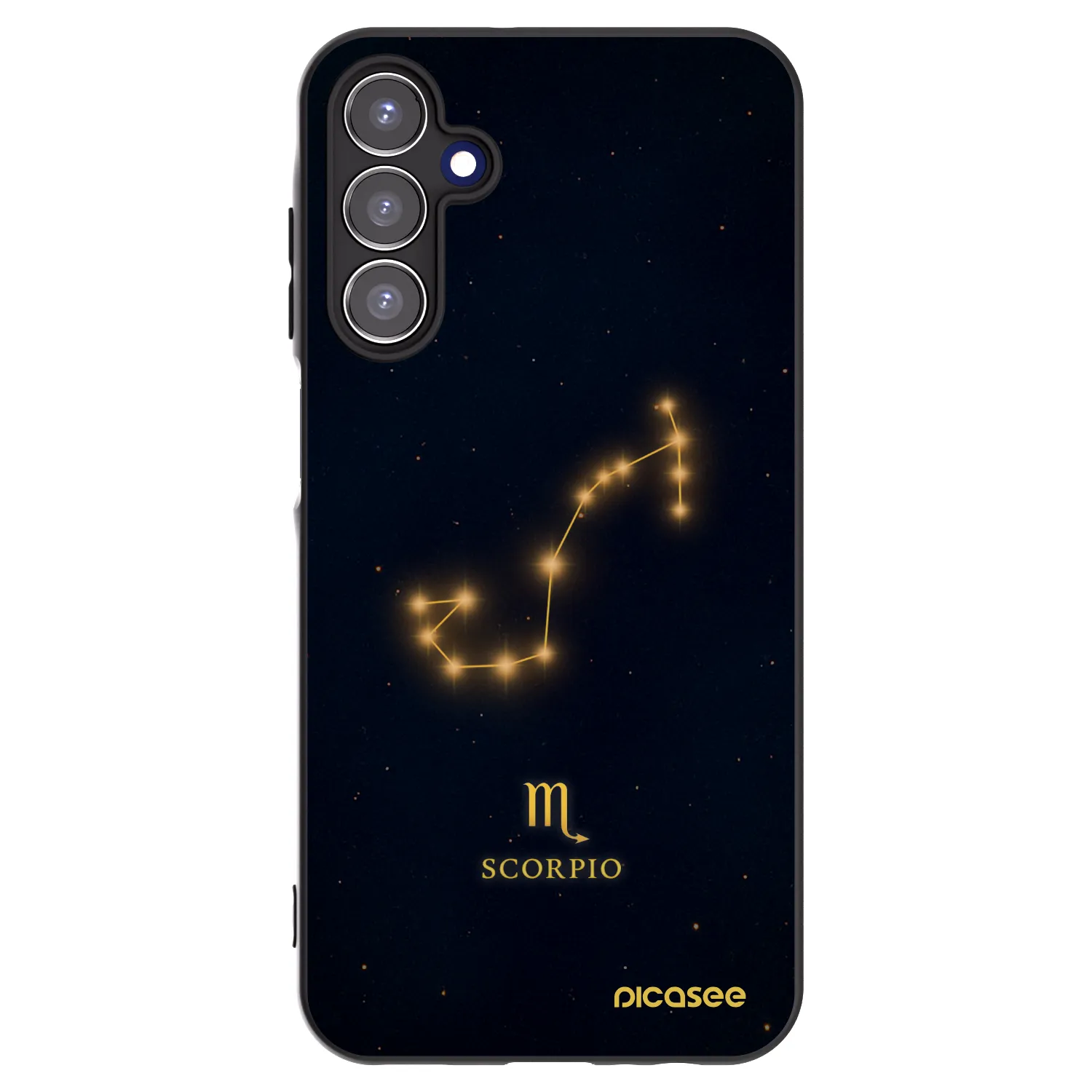 Picasee silikonowe czarne etui na Samsung Galaxy A15 A156B 5G - SCORPIO