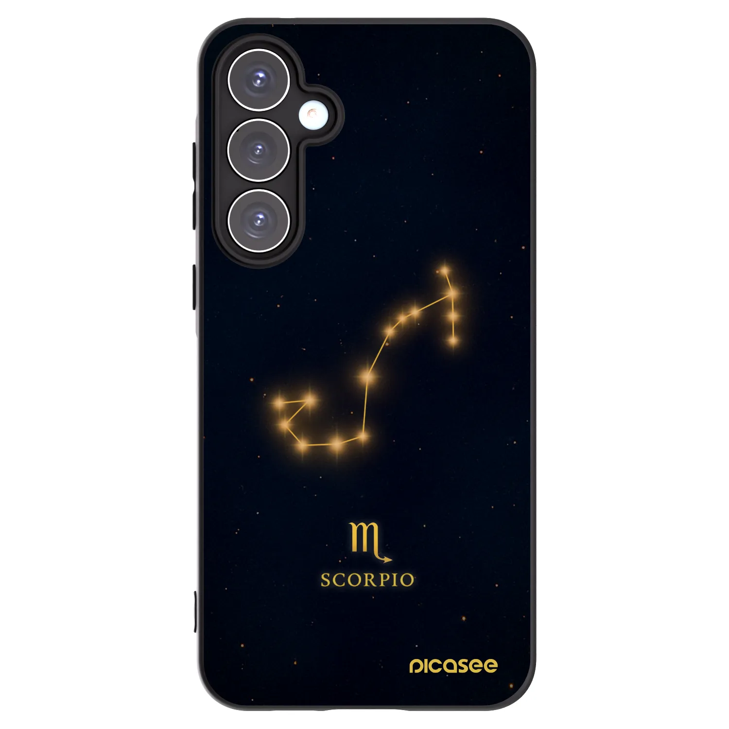 Picasee silikonowe czarne etui na Samsung Galaxy A55 5G A556B - SCORPIO