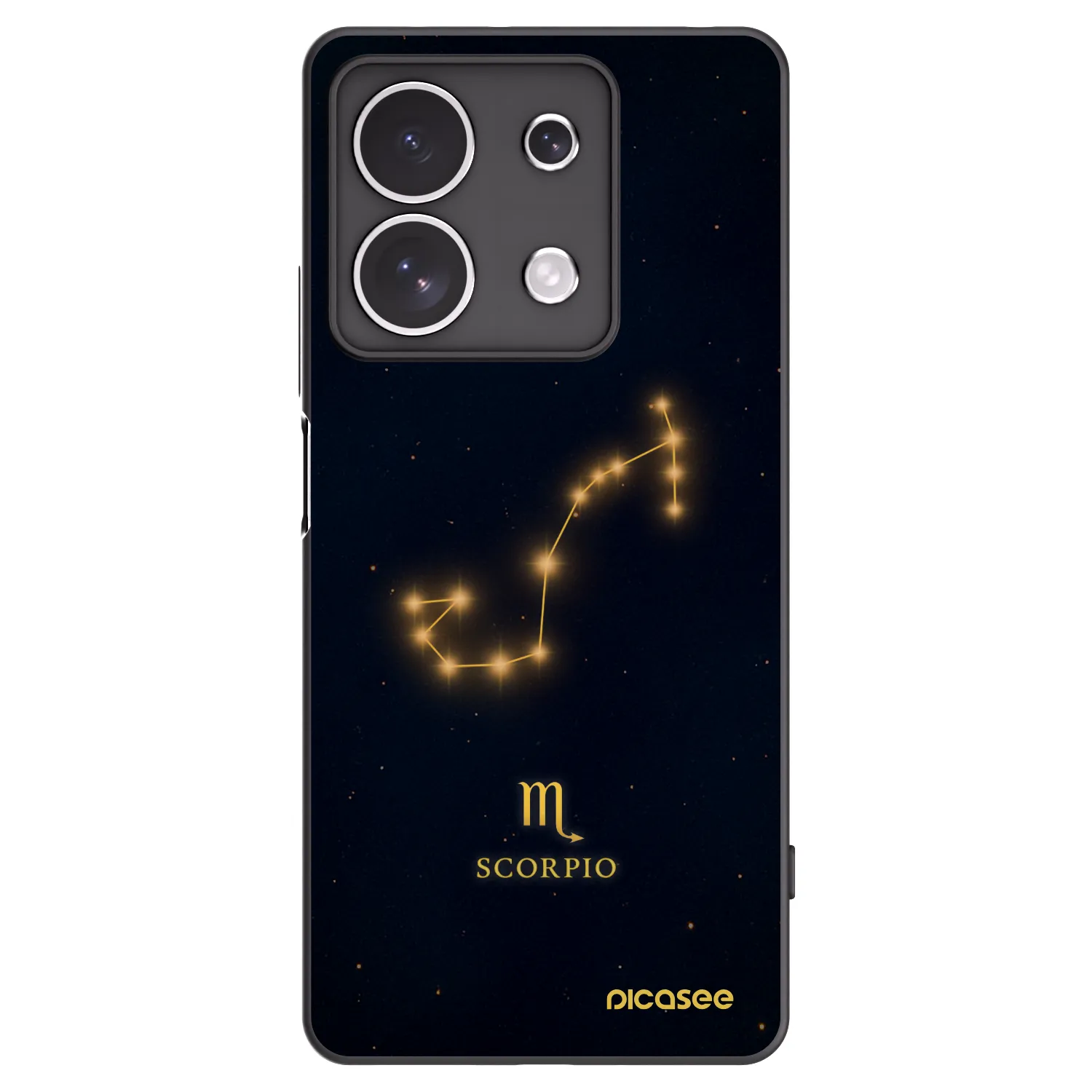 Picasee silikonowe czarne etui na Xiaomi Redmi Note 13 4G - SCORPIO