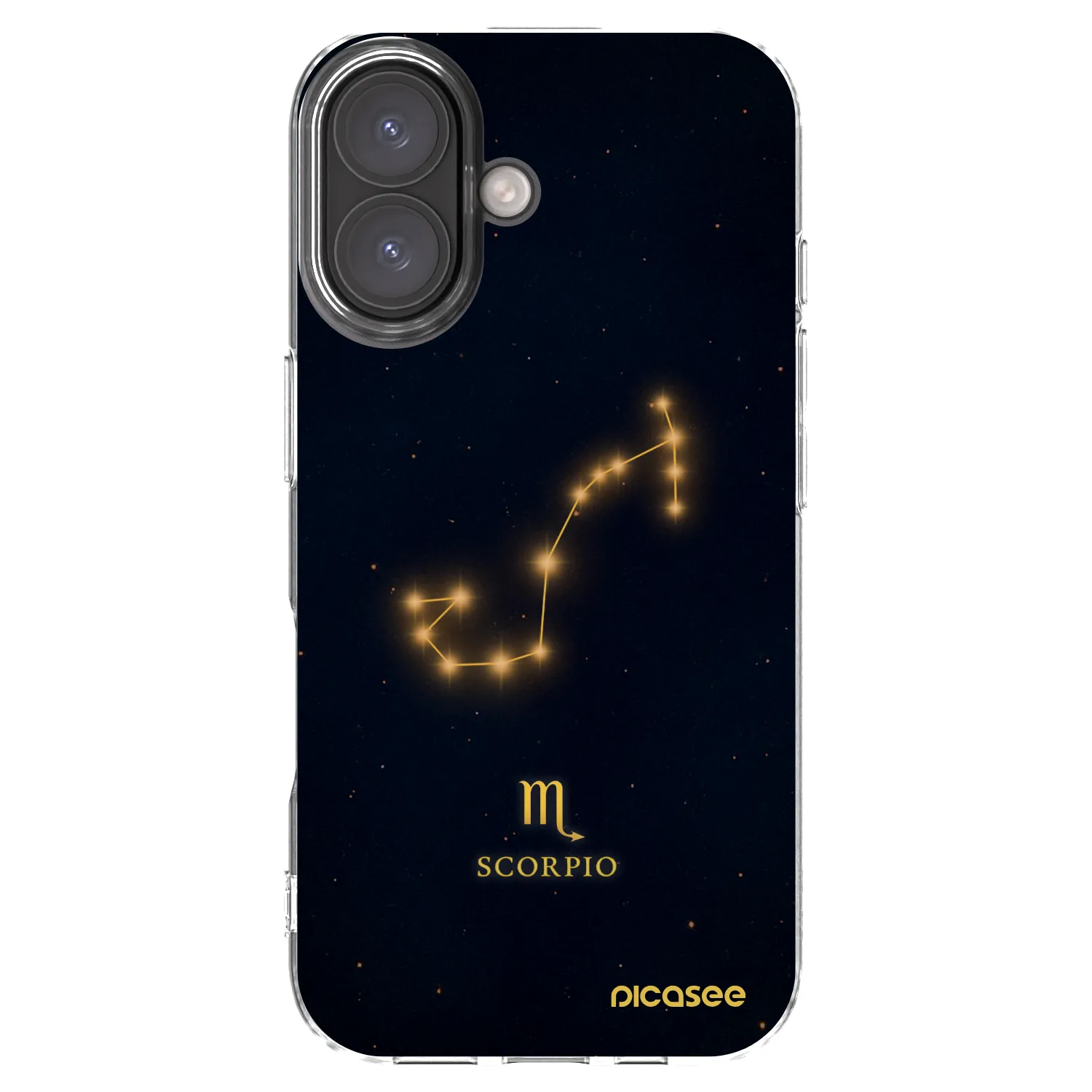 Picasee silikonowe przeźroczyste etui na Apple iPhone 16 - SCORPIO