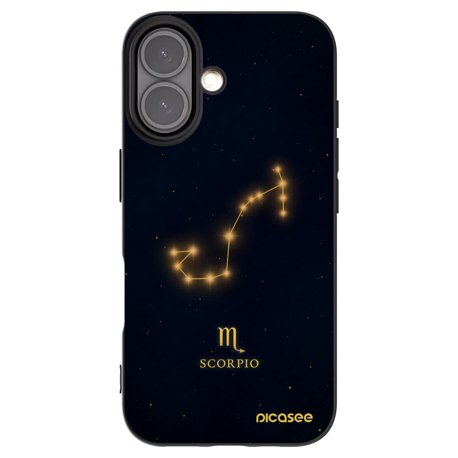 Picasee silikonowe czarne etui na Apple iPhone 16 - SCORPIO