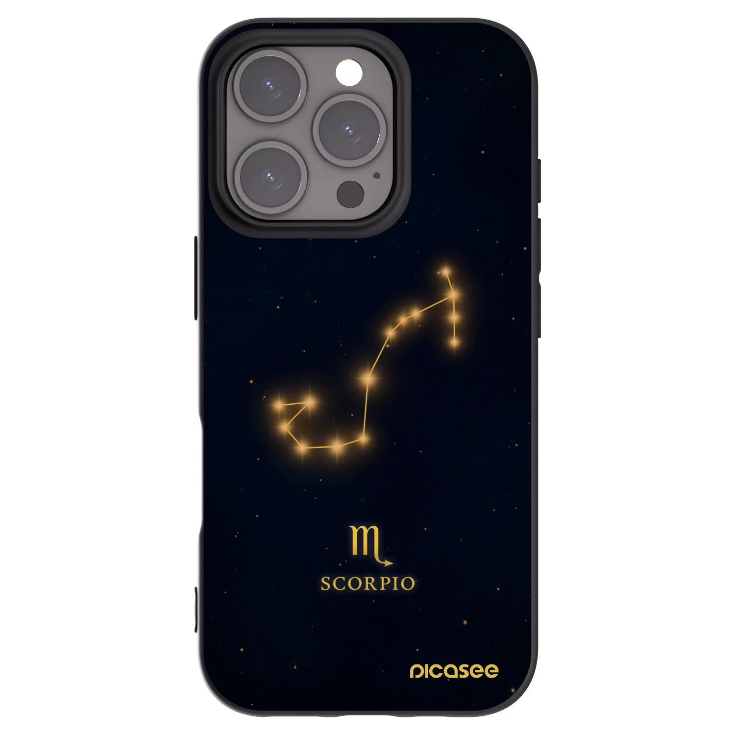 Picasee silikonowe czarne etui na Apple iPhone 16 Pro - SCORPIO