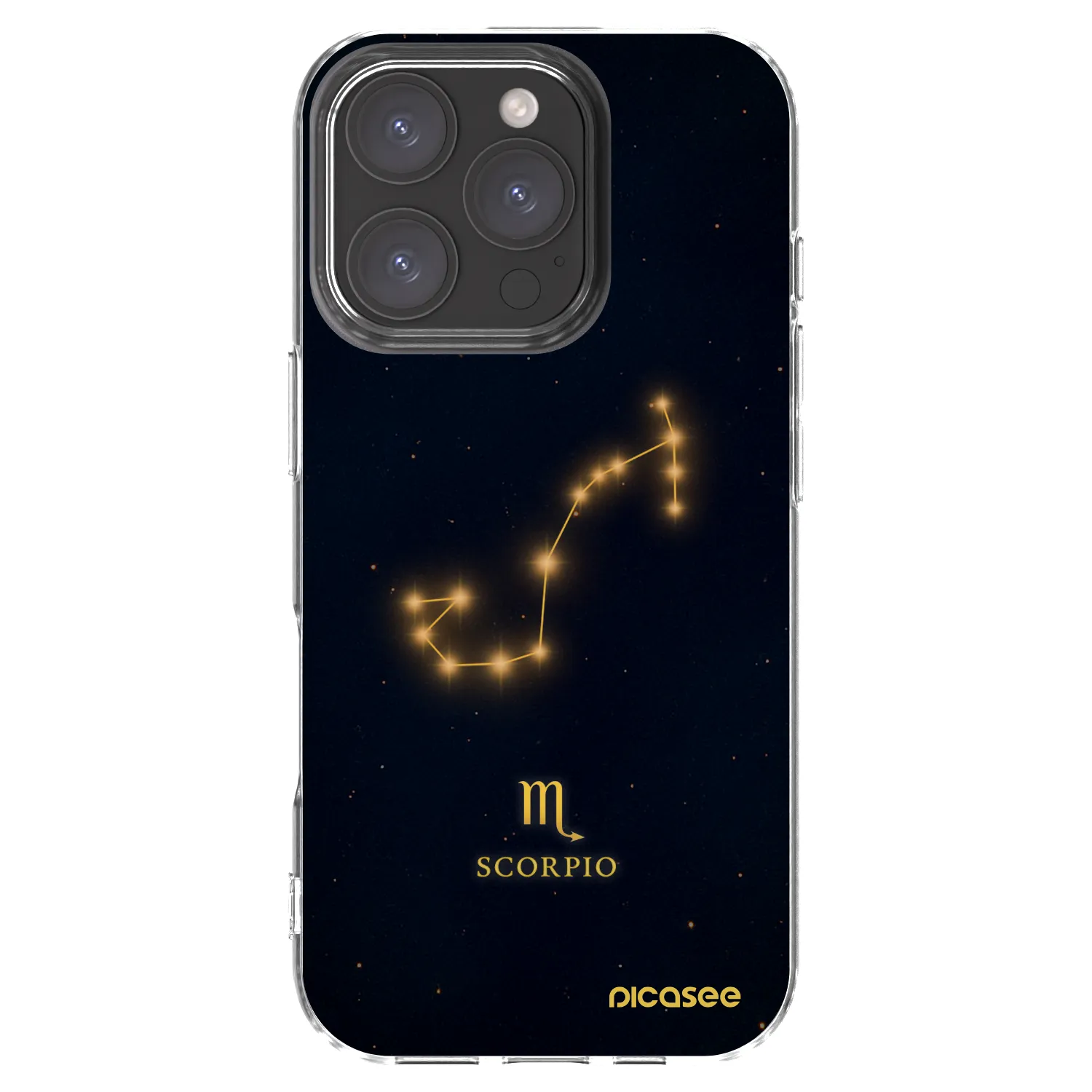 Picasee silikonowe przeźroczyste etui na Apple iPhone 16 Pro - SCORPIO