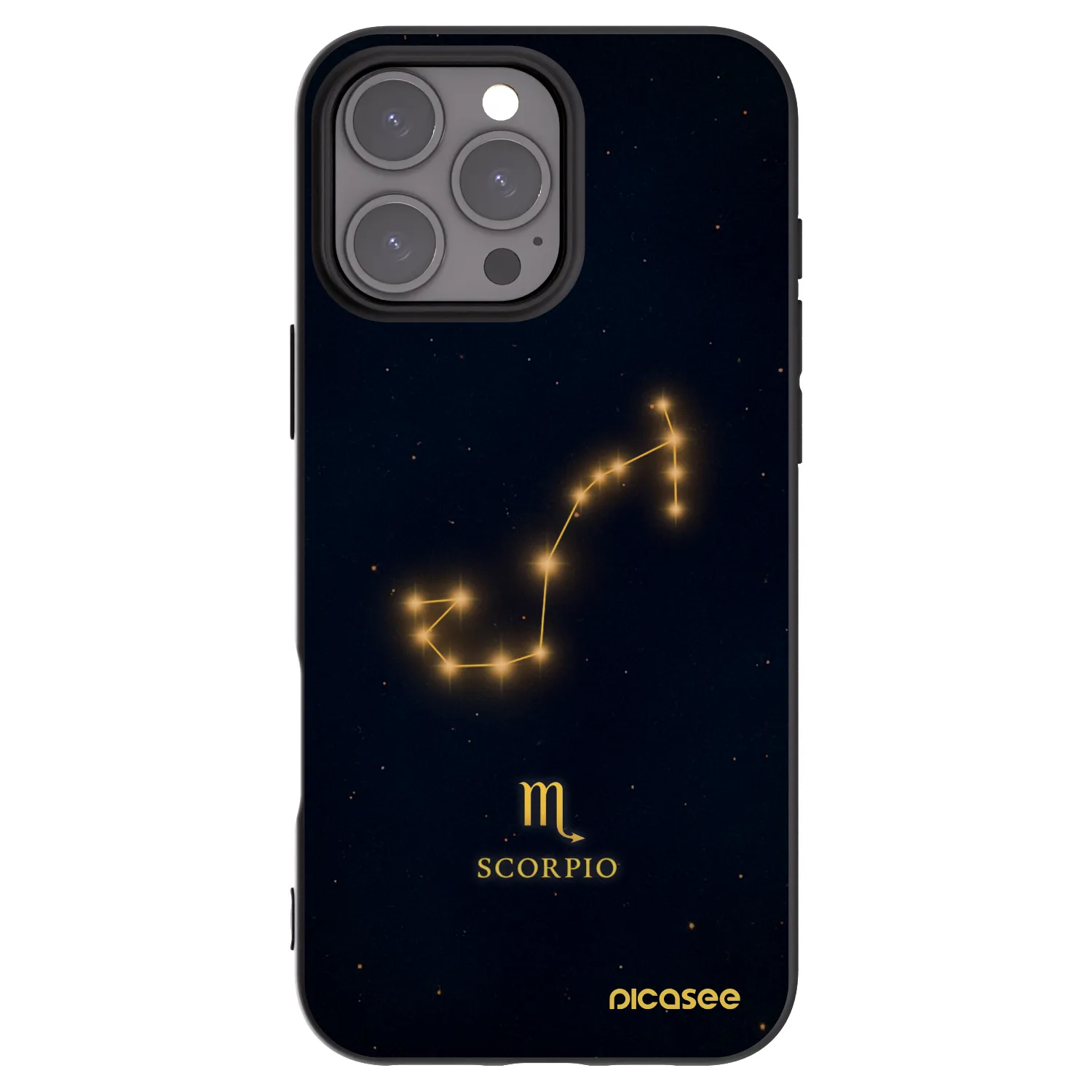 Picasee silikonowe czarne etui na Apple iPhone 16 Pro Max - SCORPIO