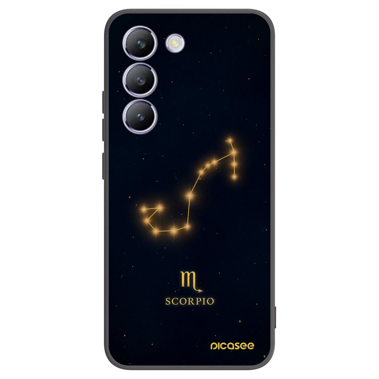 Picasee silikonowe czarne etui na Vivo V40 SE 5G - SCORPIO
