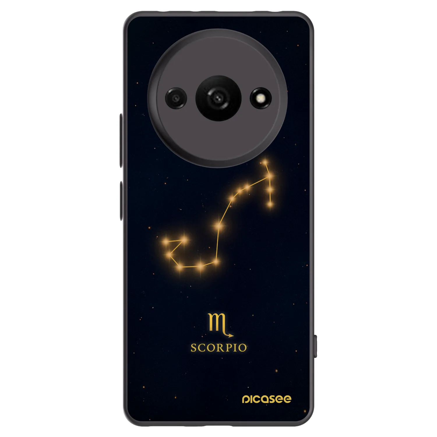 Picasee silikonowe czarne etui na Xiaomi Redmi A3 - SCORPIO