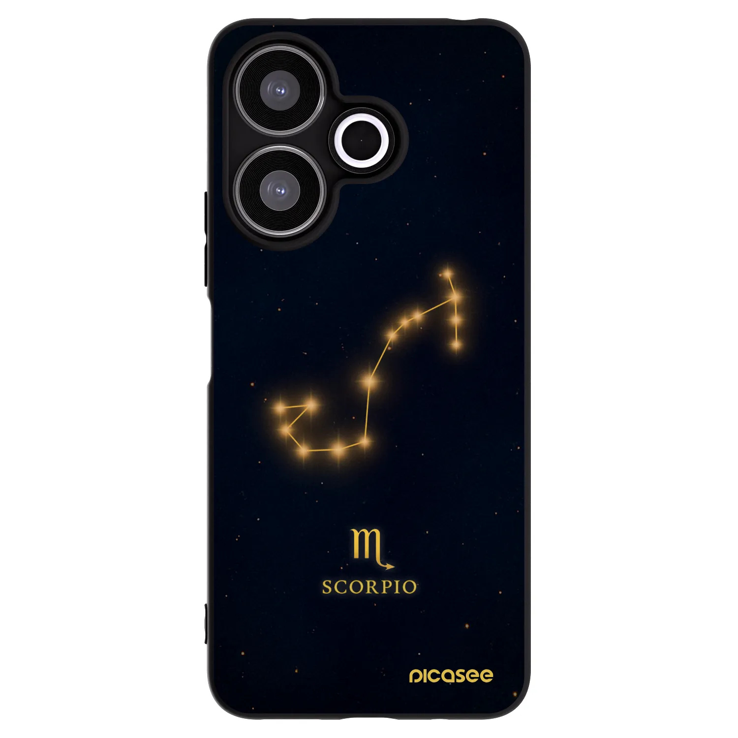 Picasee silikonowe czarne etui na Xiaomi Redmi 13 4G - SCORPIO