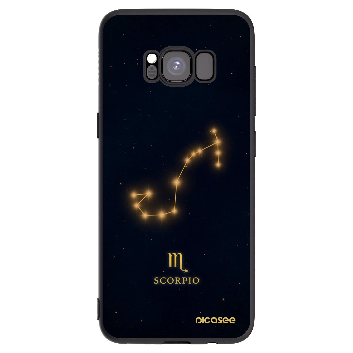 Picasee silikonowe czarne etui na Samsung Galaxy S8 G950F - SCORPIO