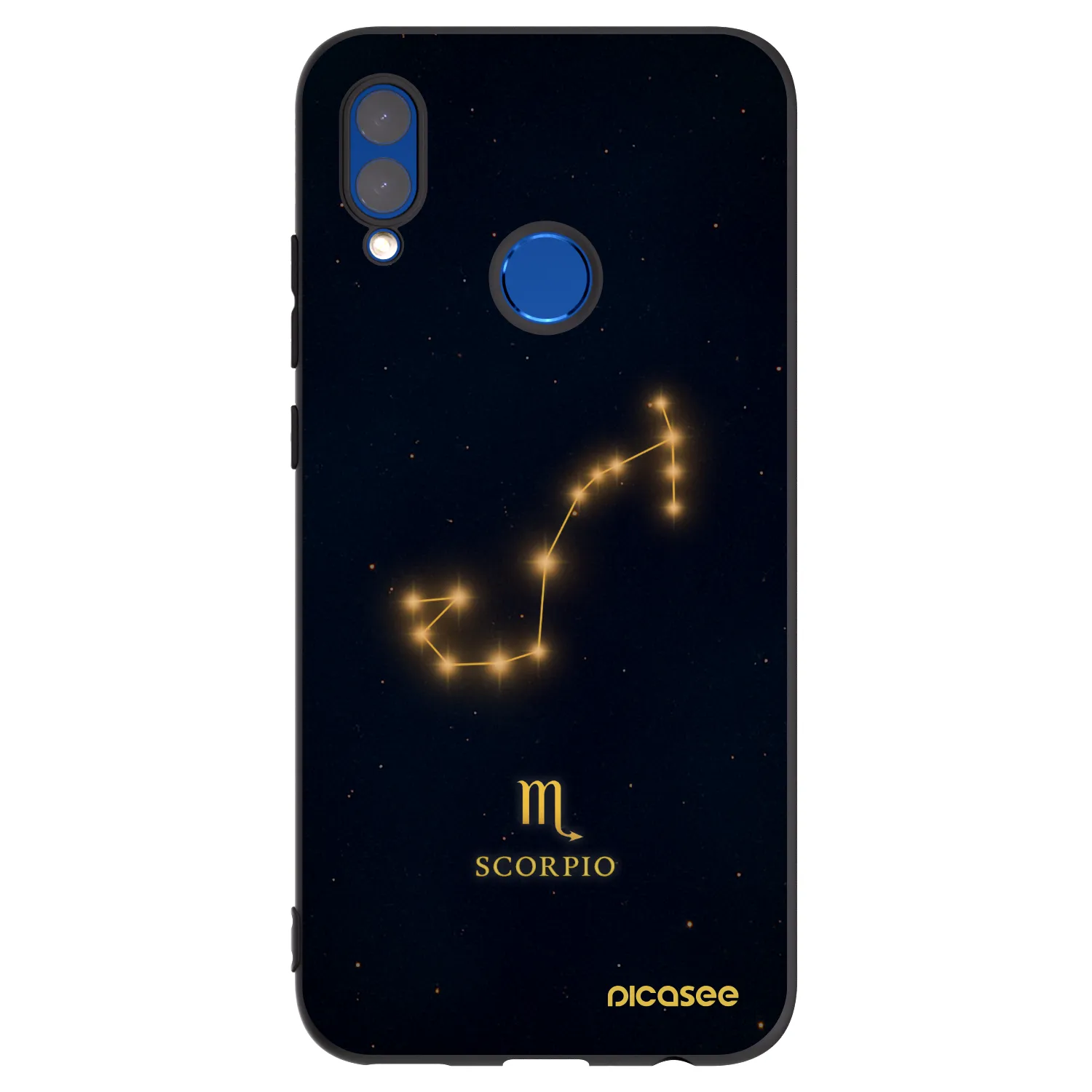 Picasee silikonowe czarne etui na Huawei P Smart 2019 - SCORPIO