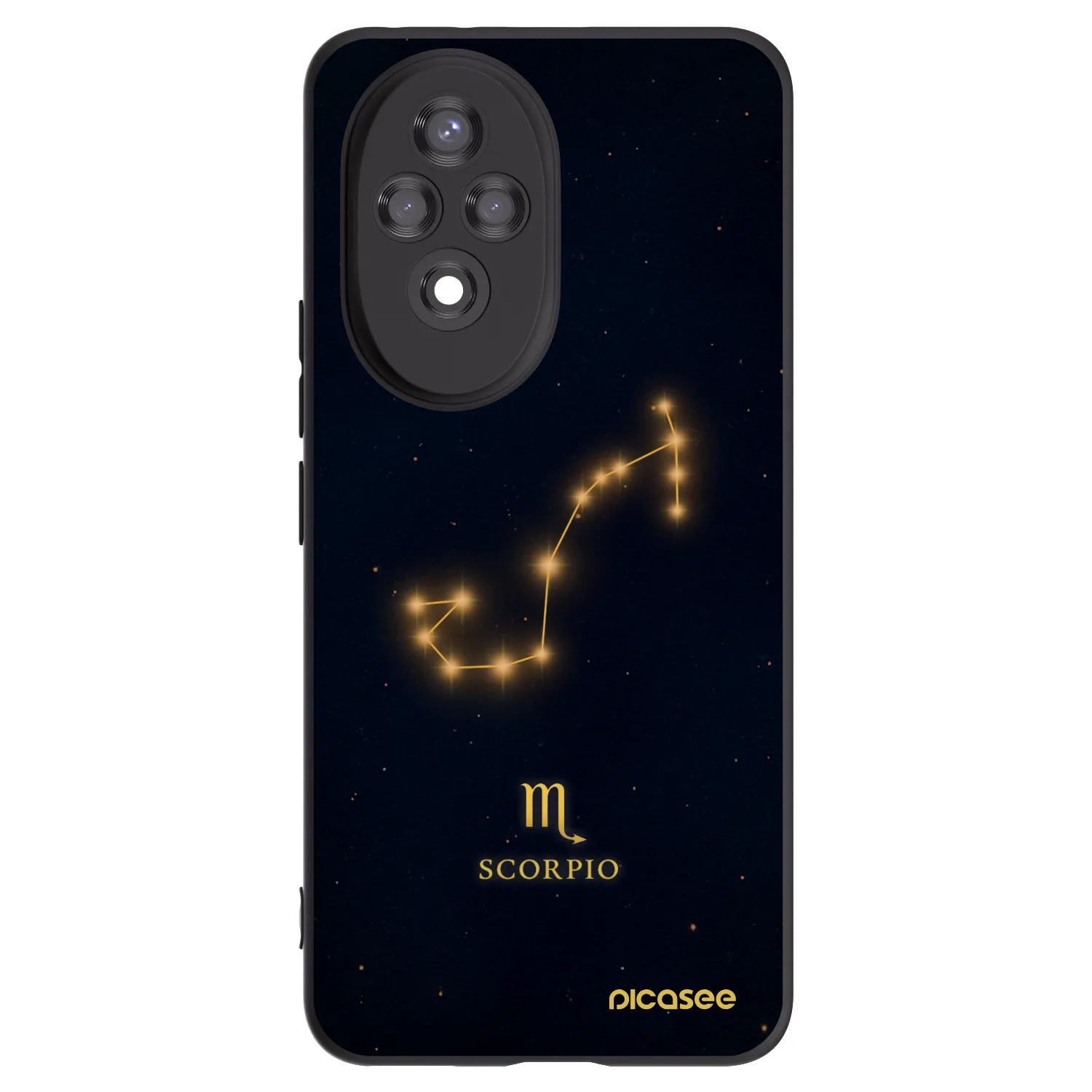Picasee silikonowe czarne etui na Honor 200 Pro 5G - SCORPIO