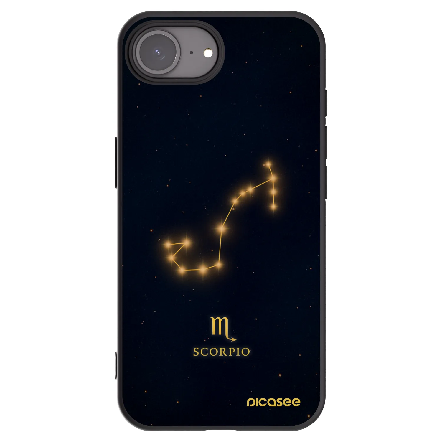 Picasee silikonowe czarne etui na Apple iPhone 16e - SCORPIO