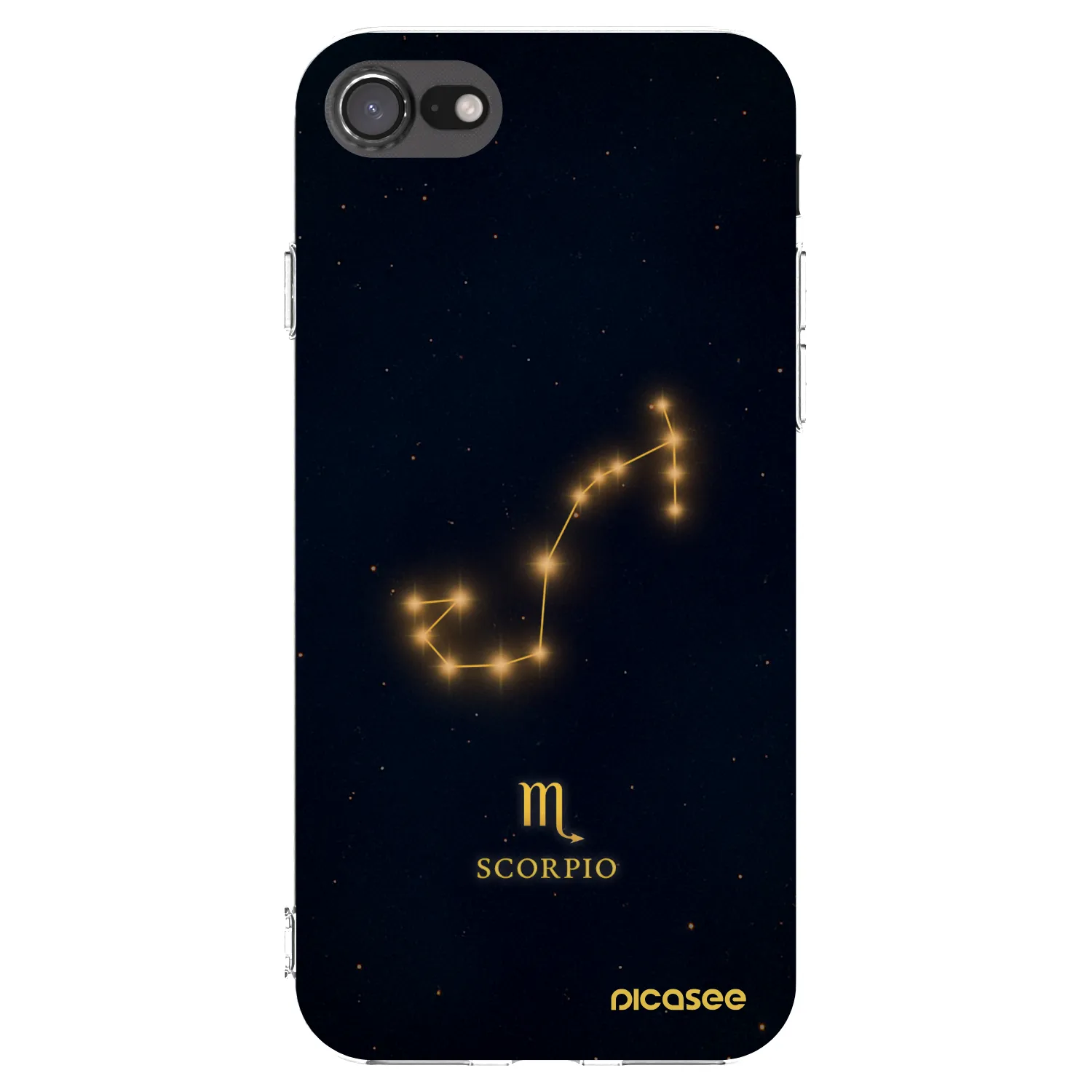 Picasee silikonowe przeźroczyste etui na Apple iPhone 7 - SCORPIO