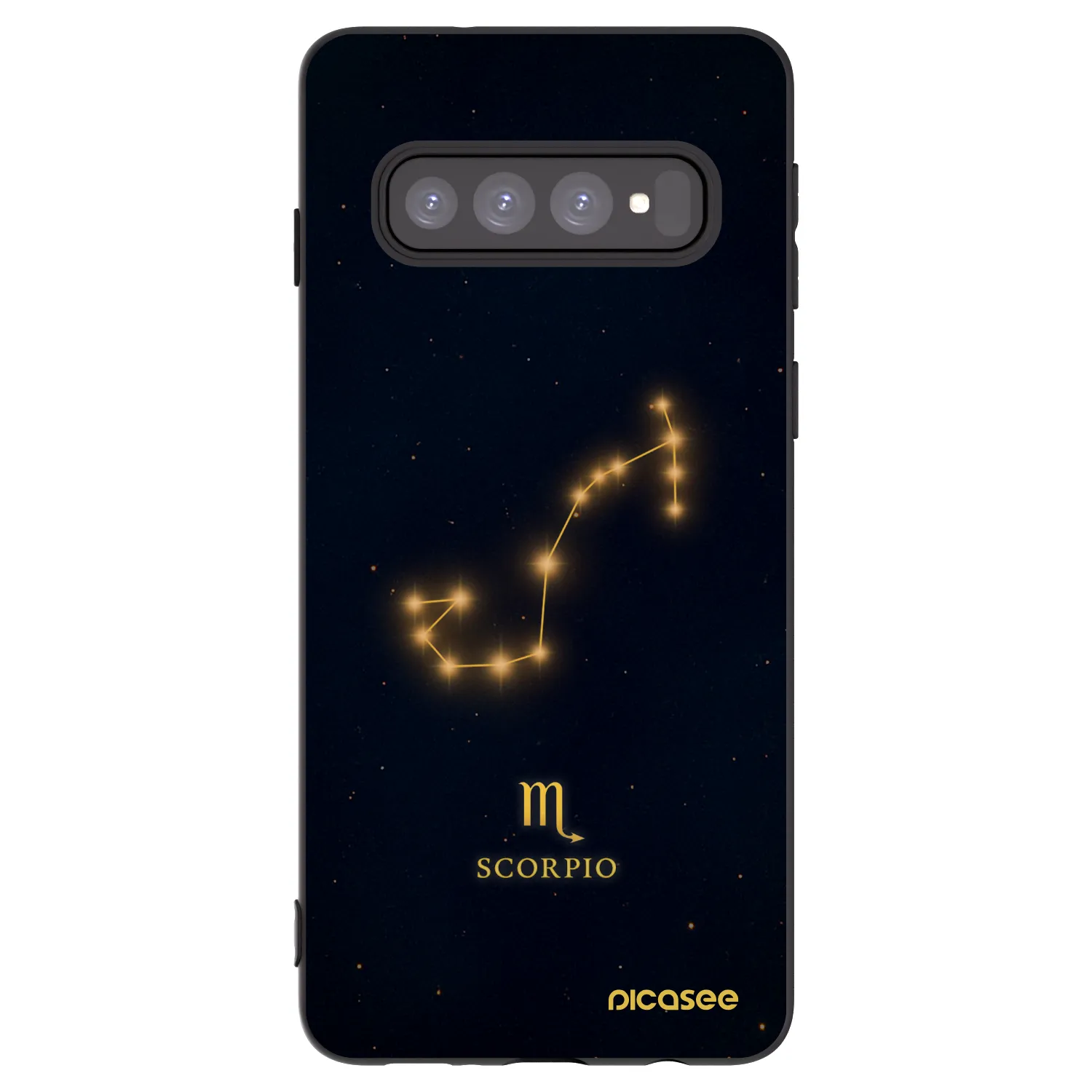 Picasee silikonowe czarne etui na Samsung Galaxy S10 G973 - SCORPIO