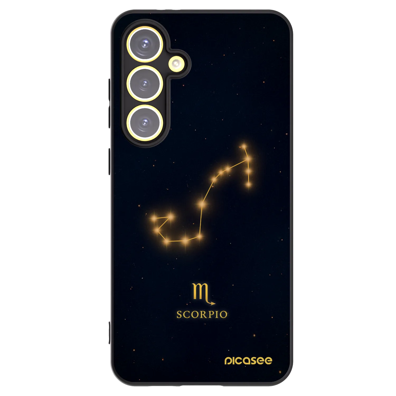 Picasee silikonowe czarne etui na Samsung Galaxy S24 FE S721B - SCORPIO