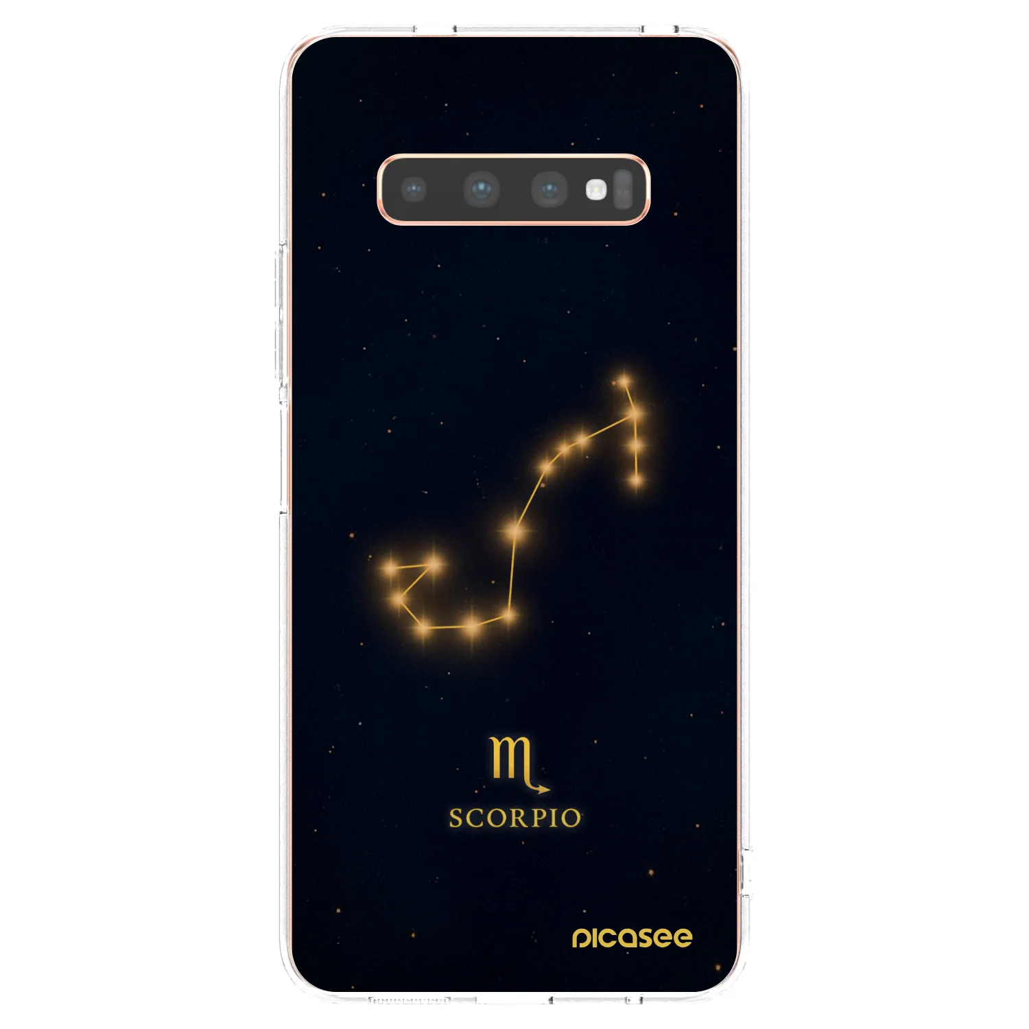 Picasee silikonowe przeźroczyste etui na Samsung Galaxy S10 Plus G975 - SCORPIO