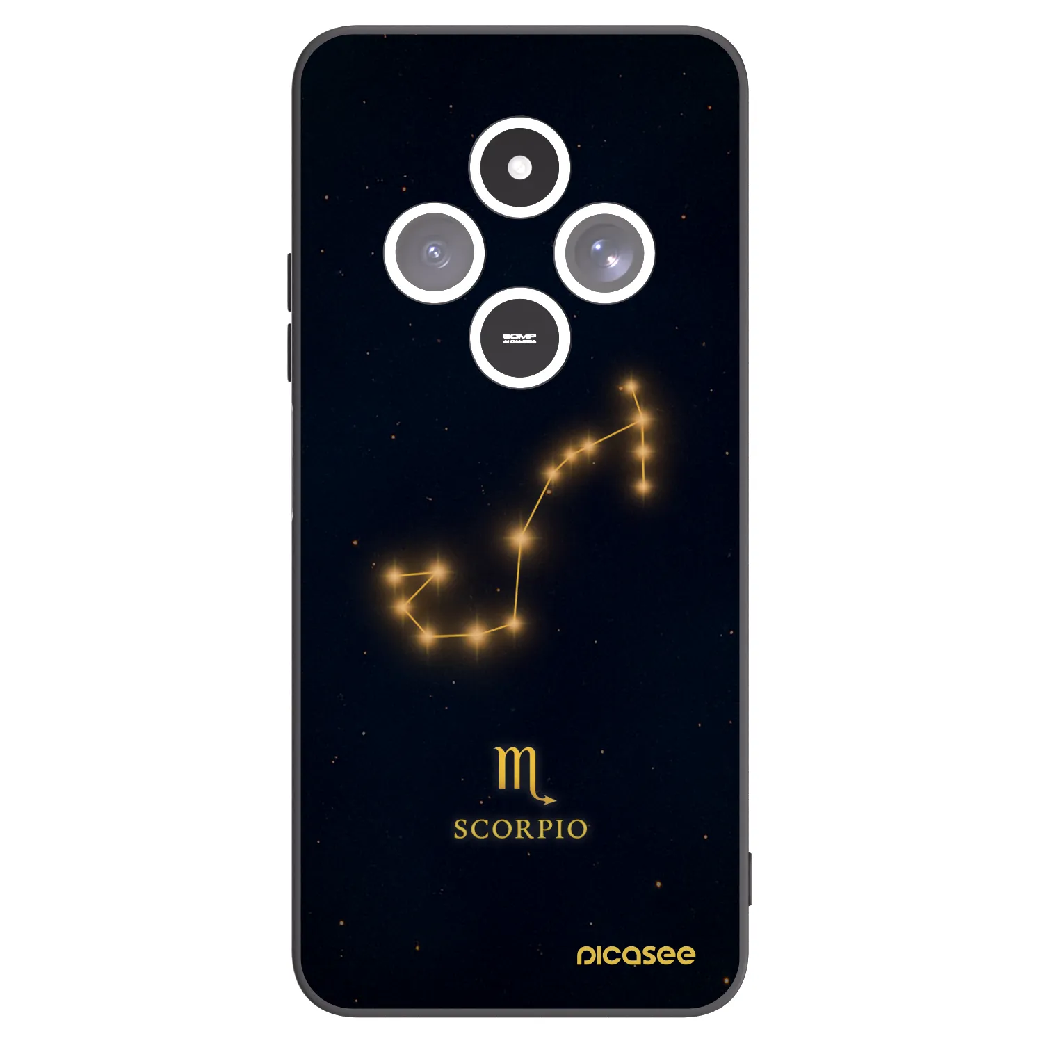 Picasee silikonowe czarne etui na Xiaomi Redmi 14C - SCORPIO