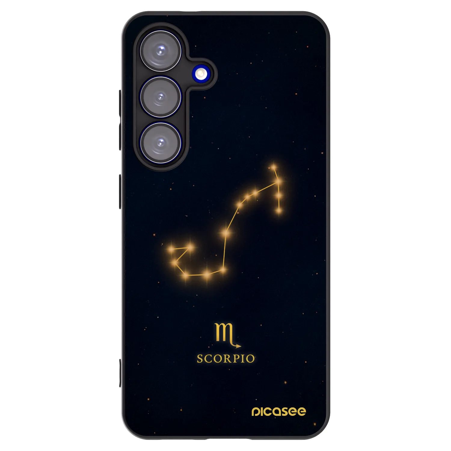 Picasee silikonowe czarne etui na Samsung Galaxy S25 5G - SCORPIO