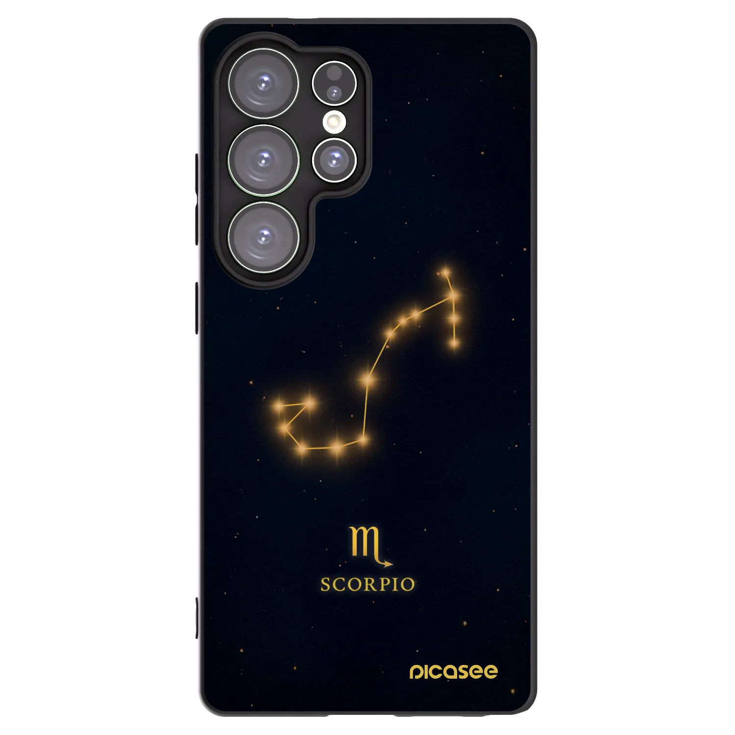 Picasee silikonowe czarne etui na Samsung Galaxy S25 Ultra 5G - SCORPIO