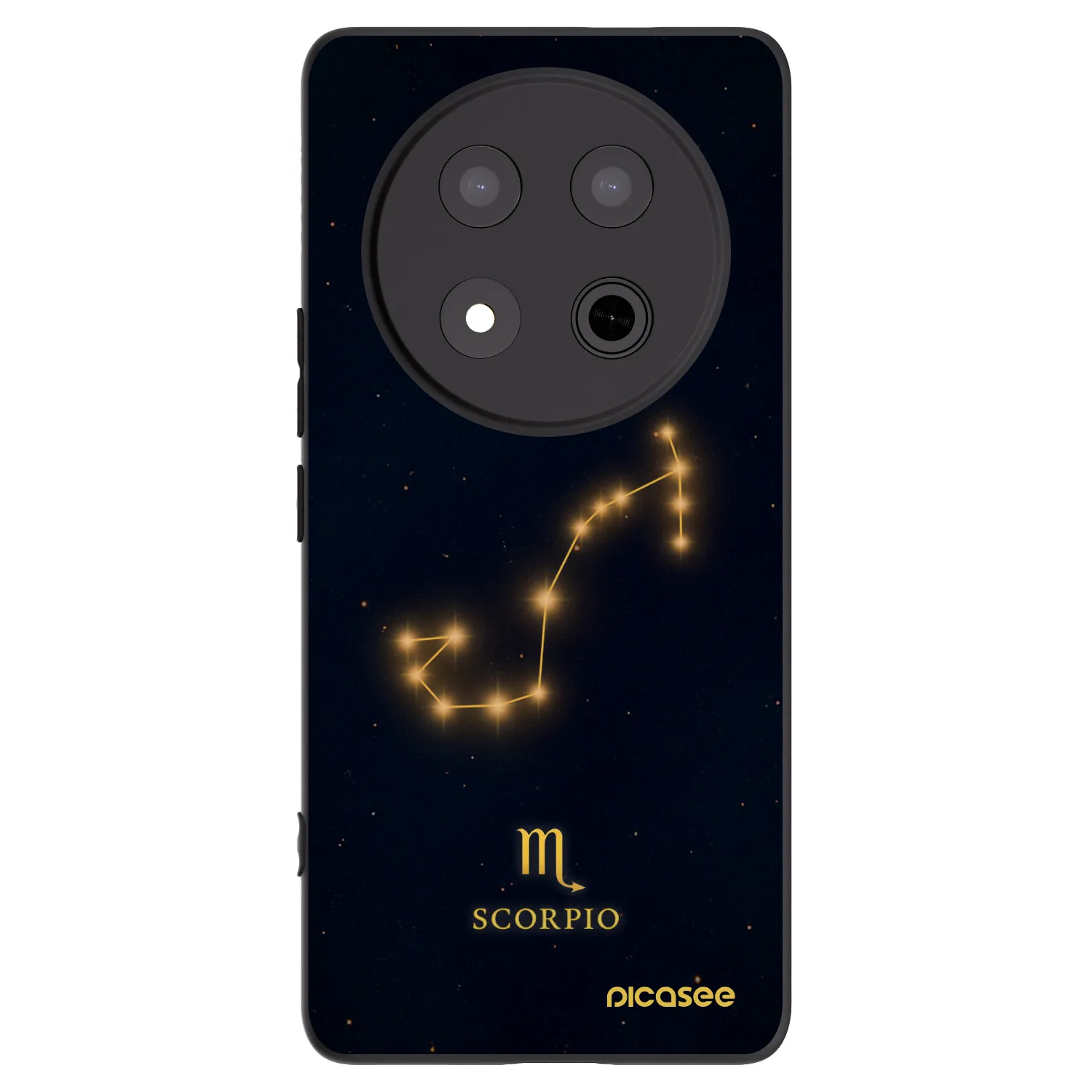 Picasee silikonowe czarne etui na Honor Magic7 Lite 5G - SCORPIO