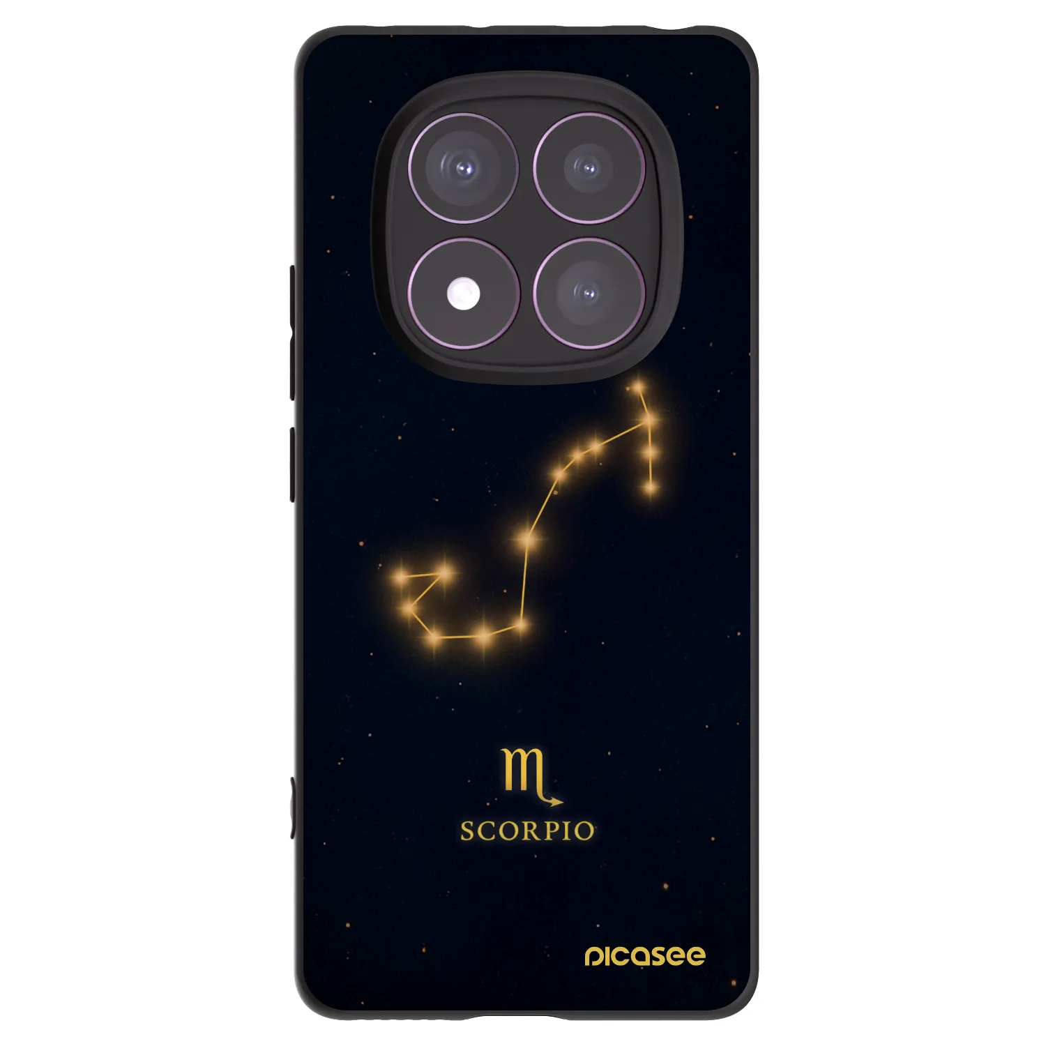 Picasee silikonowe czarne etui na Xiaomi Redmi Note 14 Pro 4G - SCORPIO