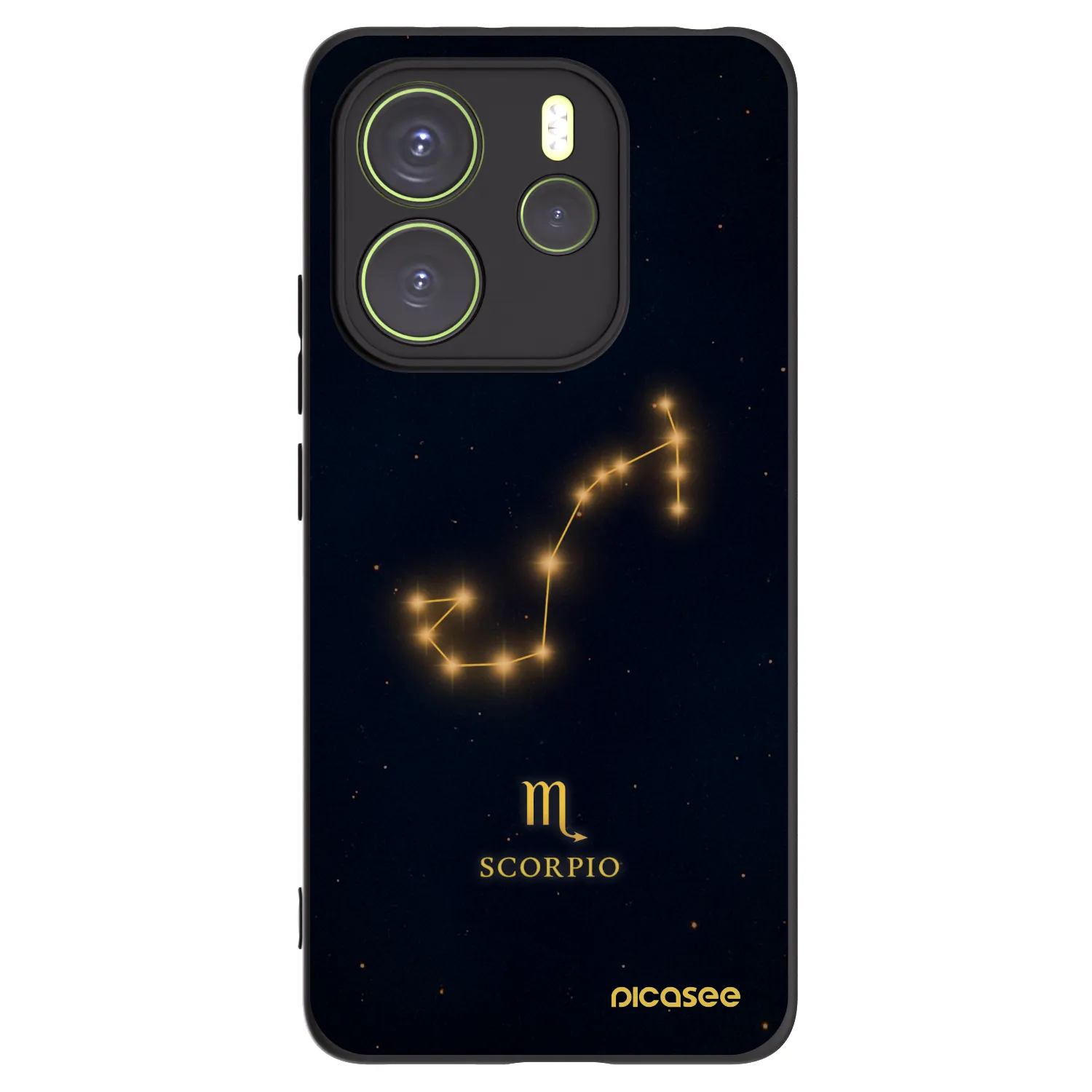 Picasee silikonowe czarne etui na Xiaomi Redmi Note 14 4G - SCORPIO