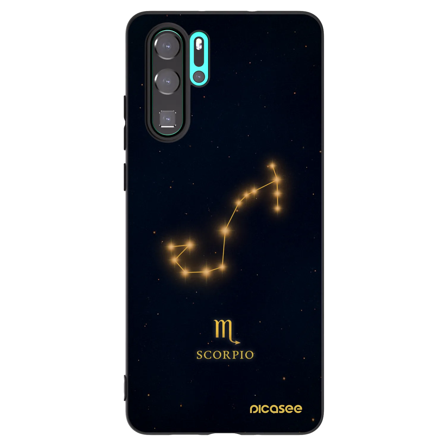 Picasee silikonowe czarne etui na Huawei P30 Pro - SCORPIO
