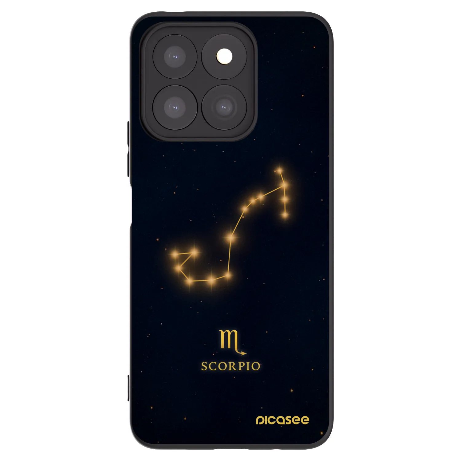 Picasee silikonowe czarne etui na Honor X8c - SCORPIO