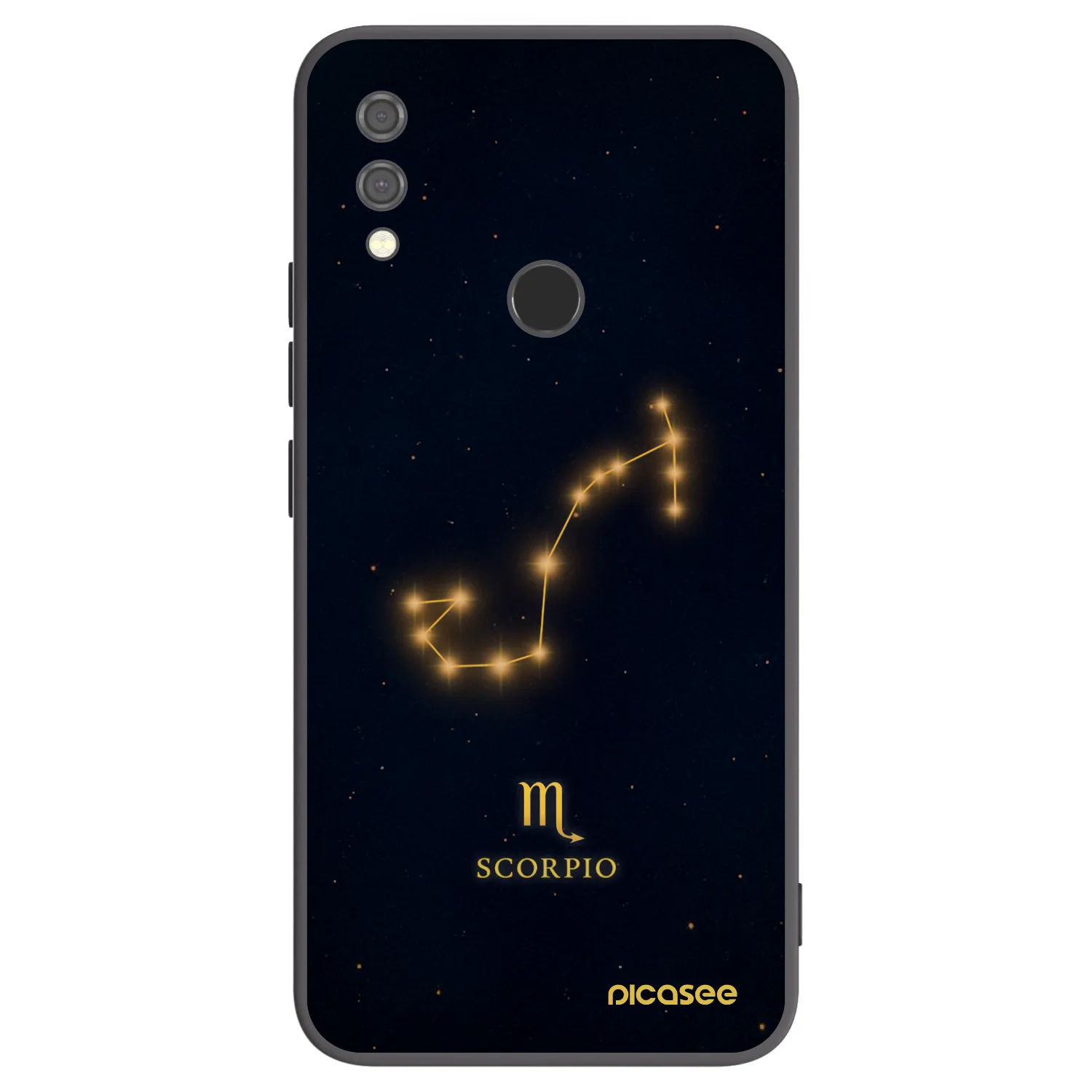 Picasee silikonowe czarne etui na Xiaomi Redmi Note 7 - SCORPIO