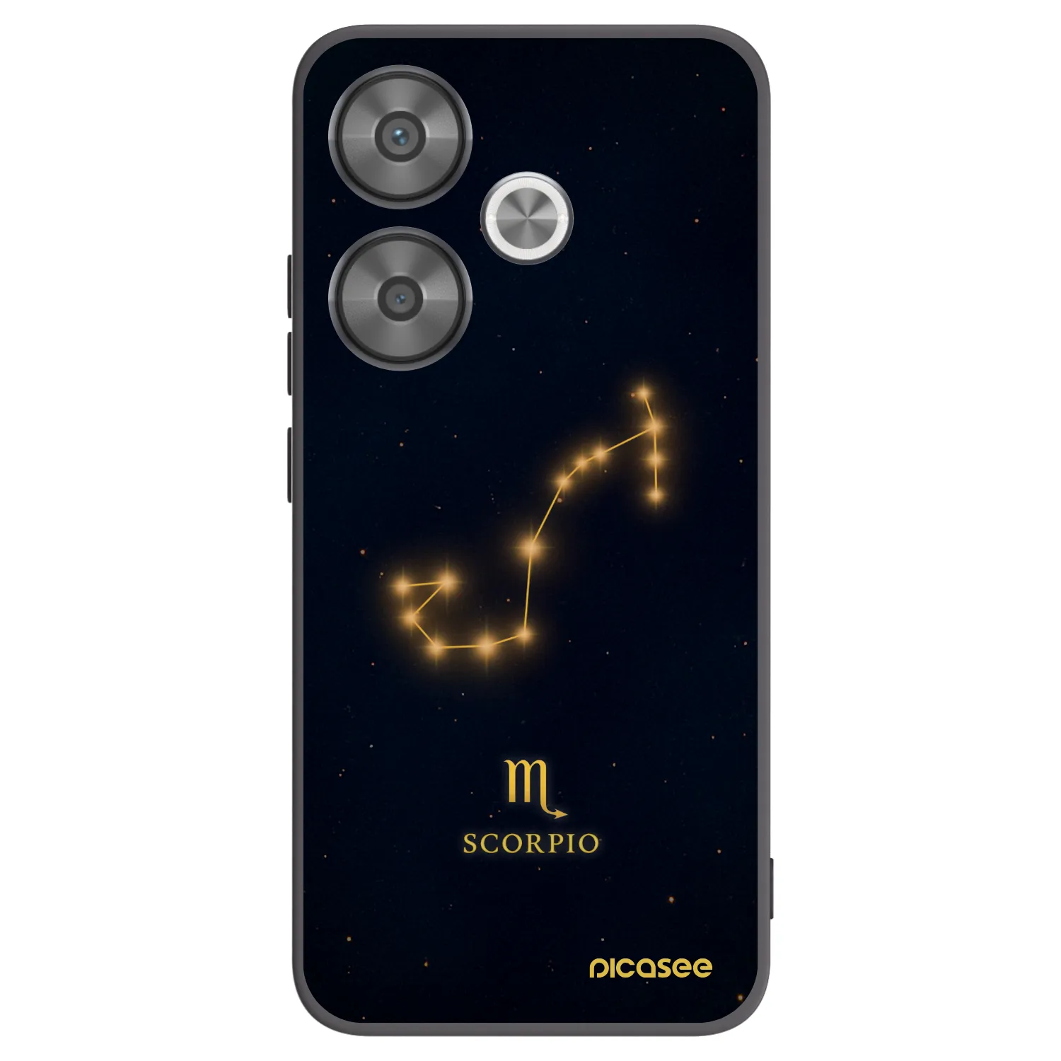 Picasee silikonowe czarne etui na Xiaomi Poco F6 - SCORPIO