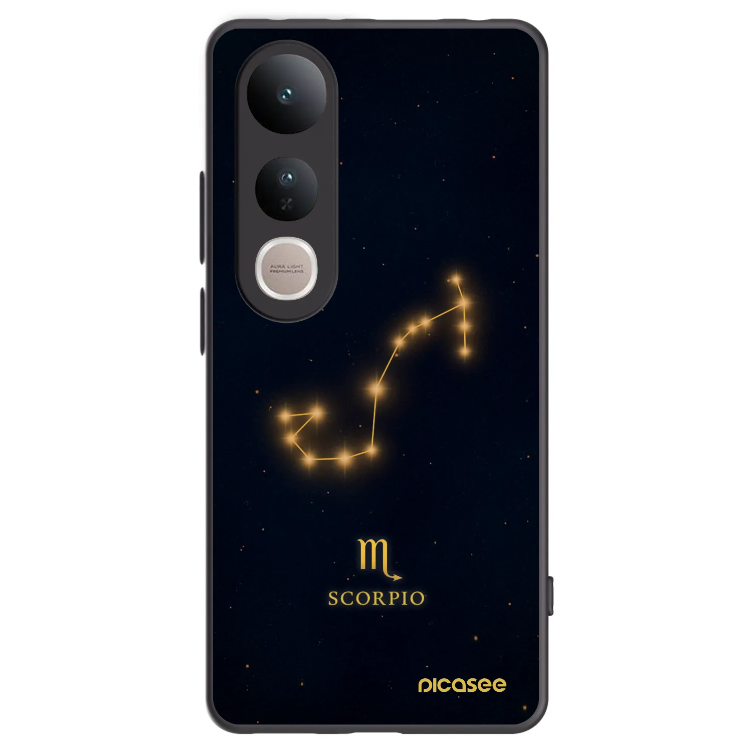 Picasee silikonowe czarne etui na Vivo V50 Lite 5G - SCORPIO