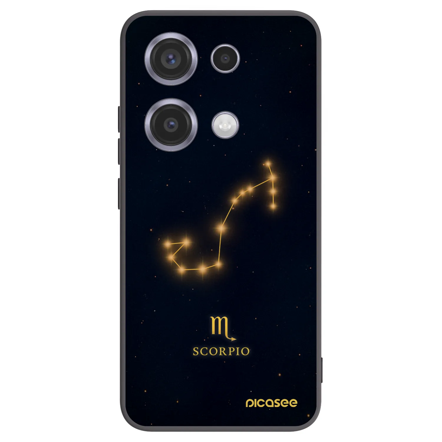 Picasee silikonowe czarne etui na Xiaomi Redmi Note 14S - SCORPIO
