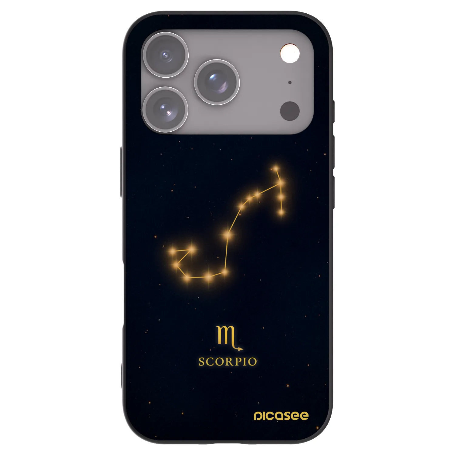 Picasee silikonowe czarne etui na Apple iPhone 17 Pro - SCORPIO