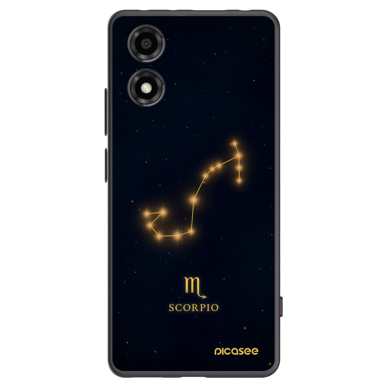 Picasee silikonowe czarne etui na Motorola Moto E14 - SCORPIO