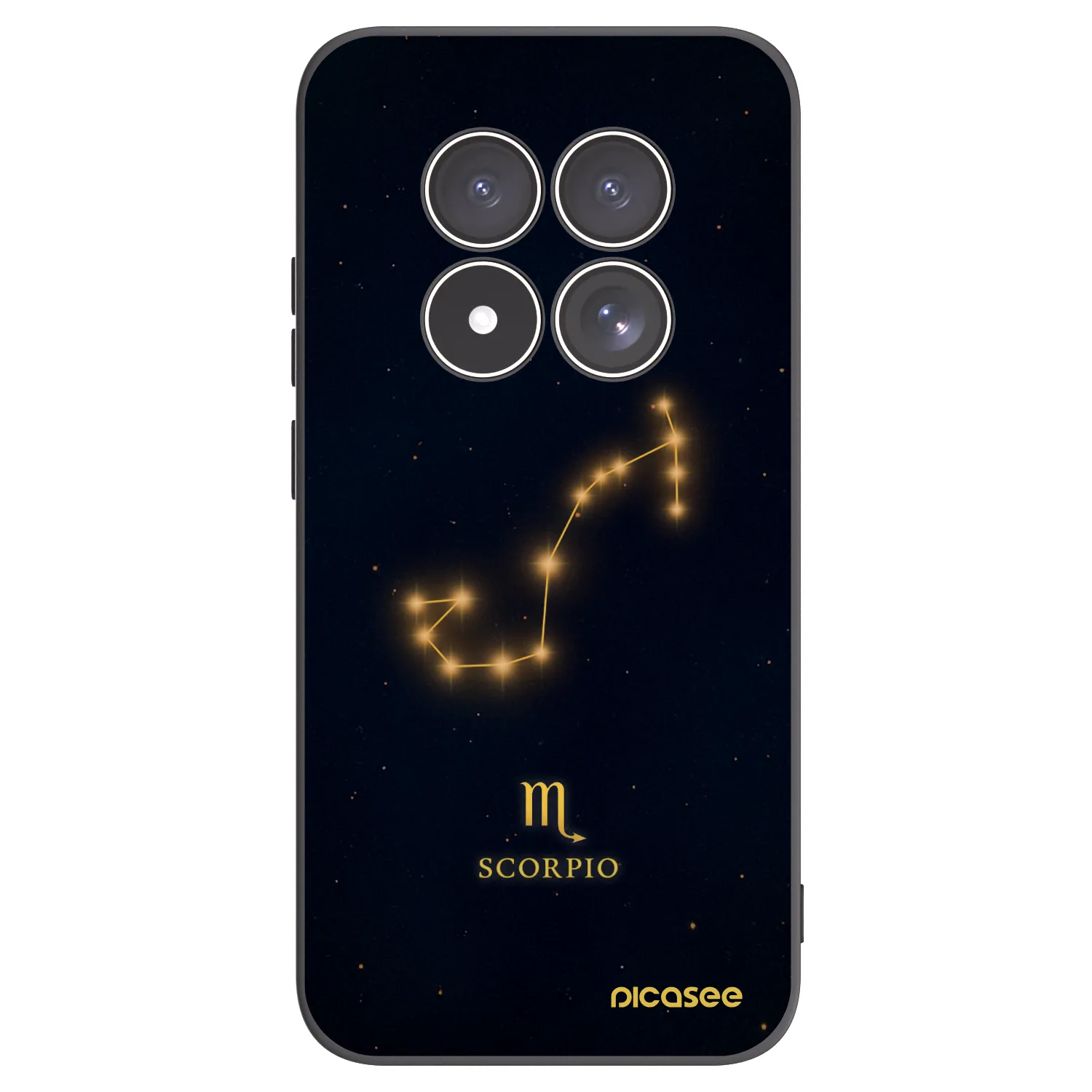 Picasee silikonowe czarne etui na Xiaomi Redmi Note 15 Pro 4G - SCORPIO