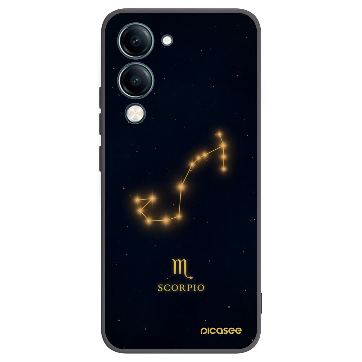 Picasee silikonowe czarne etui na Vivo Y29s 5G - SCORPIO
