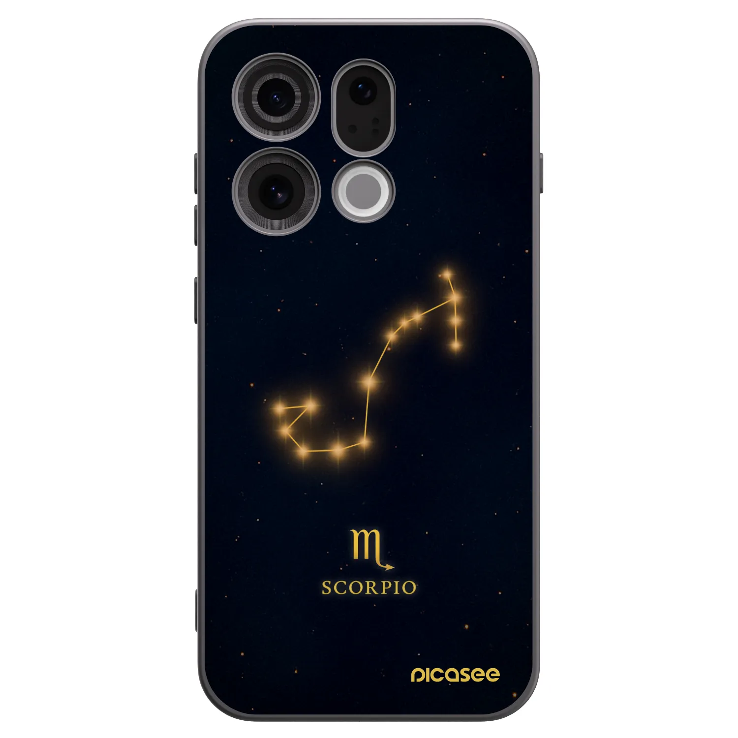 Picasee silikonowe czarne etui na OPPO Find X9 - SCORPIO