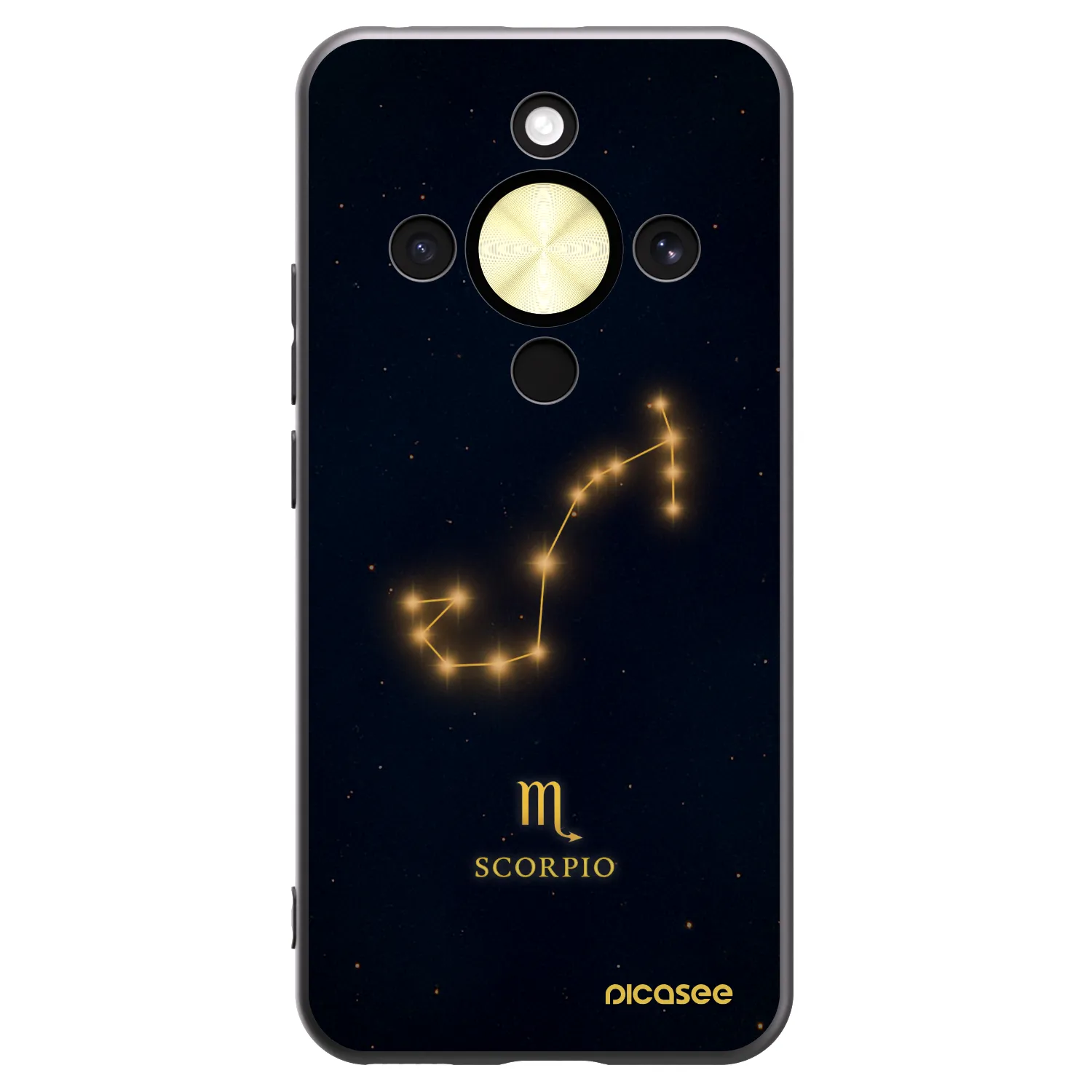 Picasee silikonowe czarne etui na Honor Magic8 Lite 5G - SCORPIO
