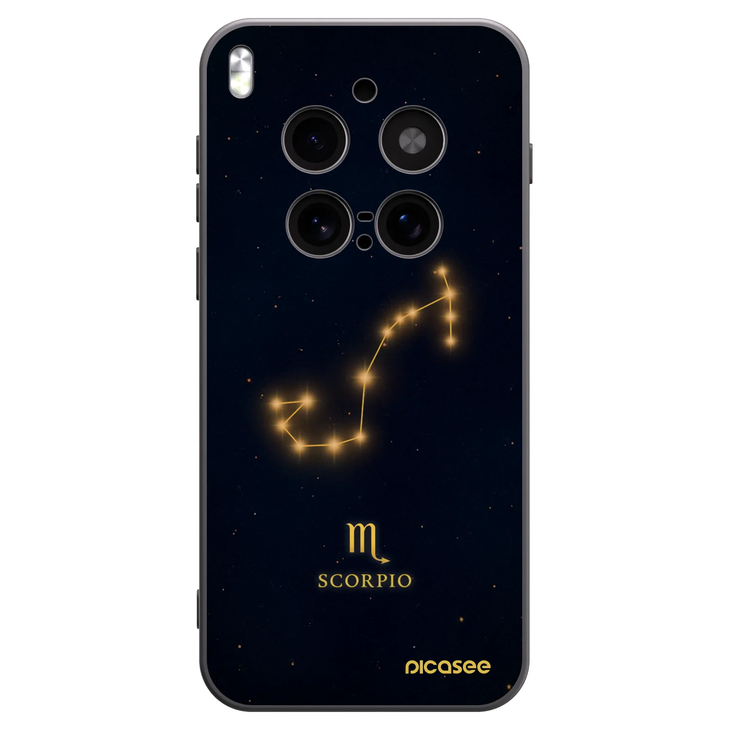 Picasee silikonowe czarne etui na Vivo X300 Pro - SCORPIO