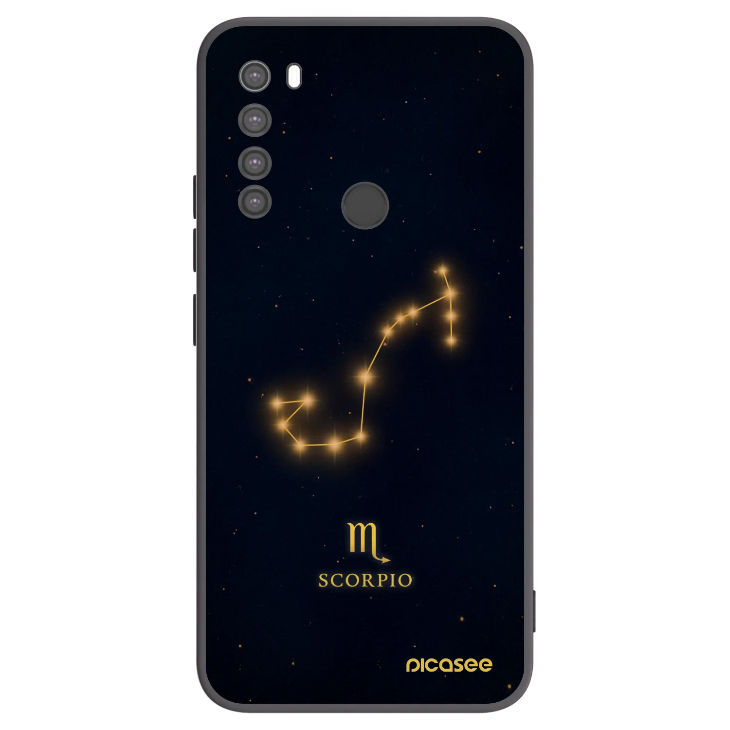 Picasee silikonowe czarne etui na Xiaomi Redmi Note 8 - SCORPIO