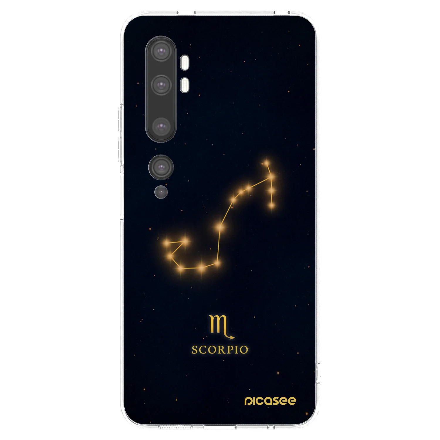 Picasee silikonowe przeźroczyste etui na Xiaomi Mi Note 10 (Pro) - SCORPIO