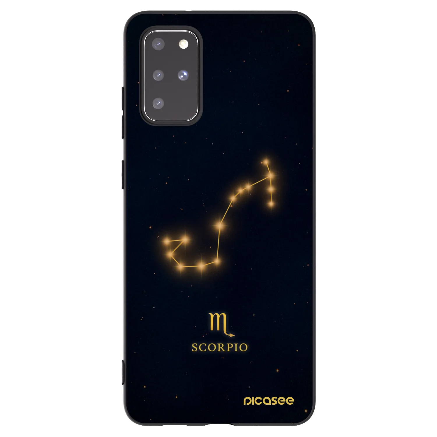 Picasee silikonowe czarne etui na Samsung Galaxy S20+ G985F - SCORPIO