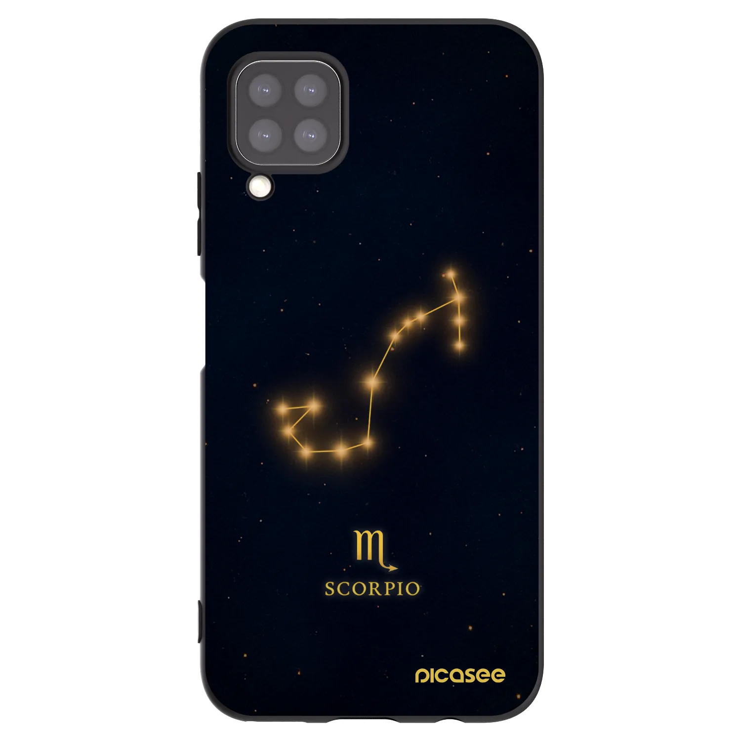 Picasee silikonowe czarne etui na Huawei P40 Lite - SCORPIO