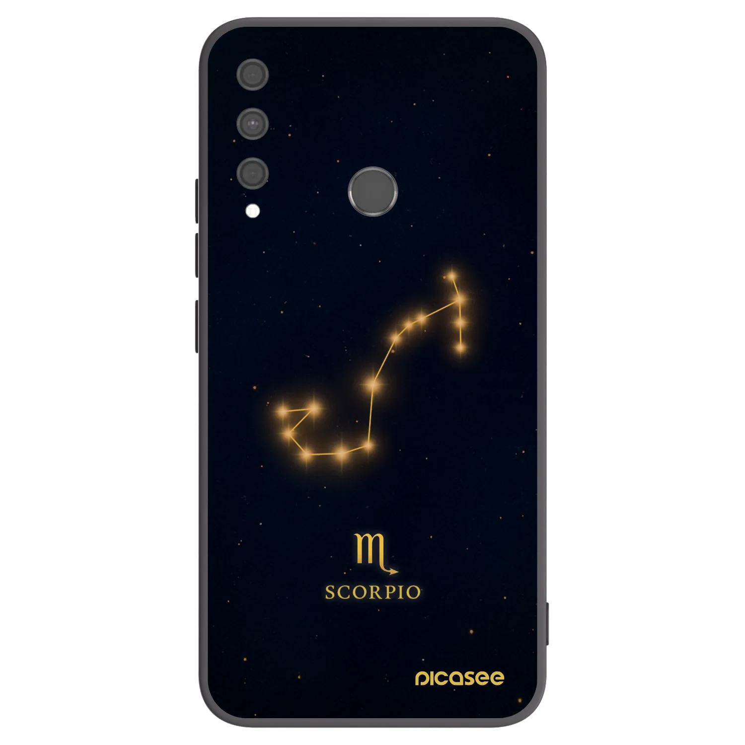 Picasee silikonowe czarne etui na Huawei P40 Lite E - SCORPIO