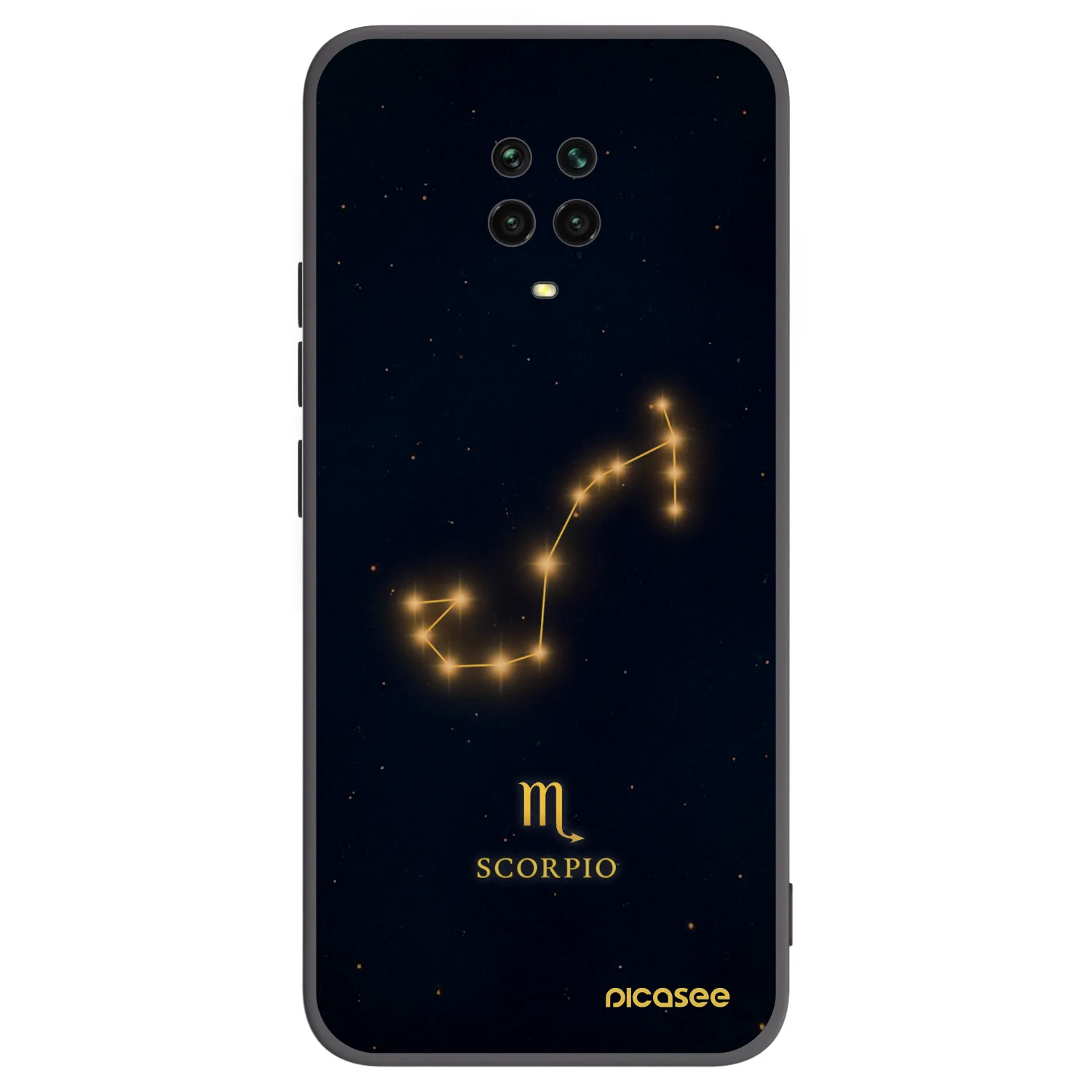 Picasee silikonowe czarne etui na Xiaomi Redmi Note 9 Pro - SCORPIO