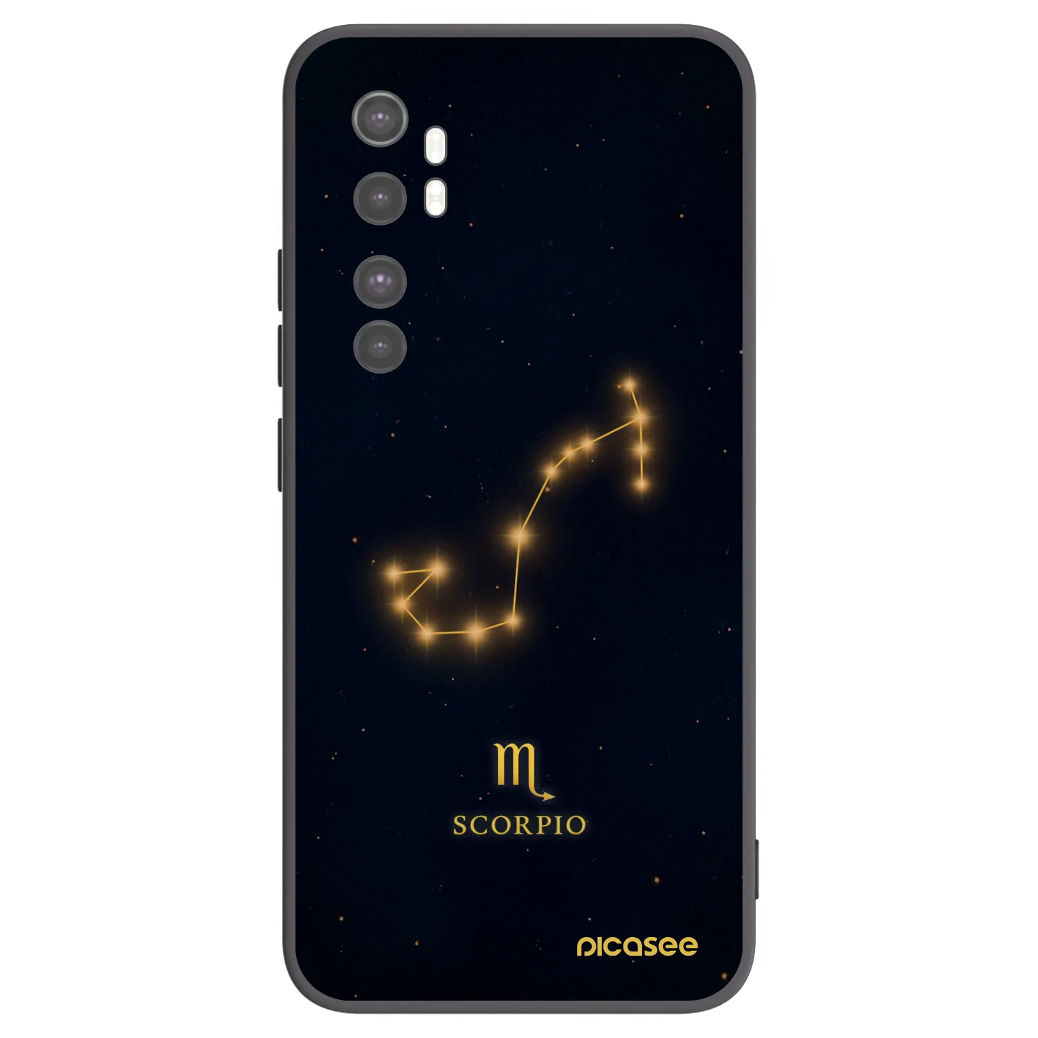 Picasee silikonowe czarne etui na Xiaomi Mi Note 10 Lite - SCORPIO