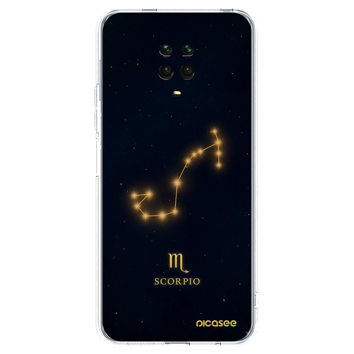 Picasee silikonowe przeźroczyste etui na Xiaomi Redmi Note 9S - SCORPIO