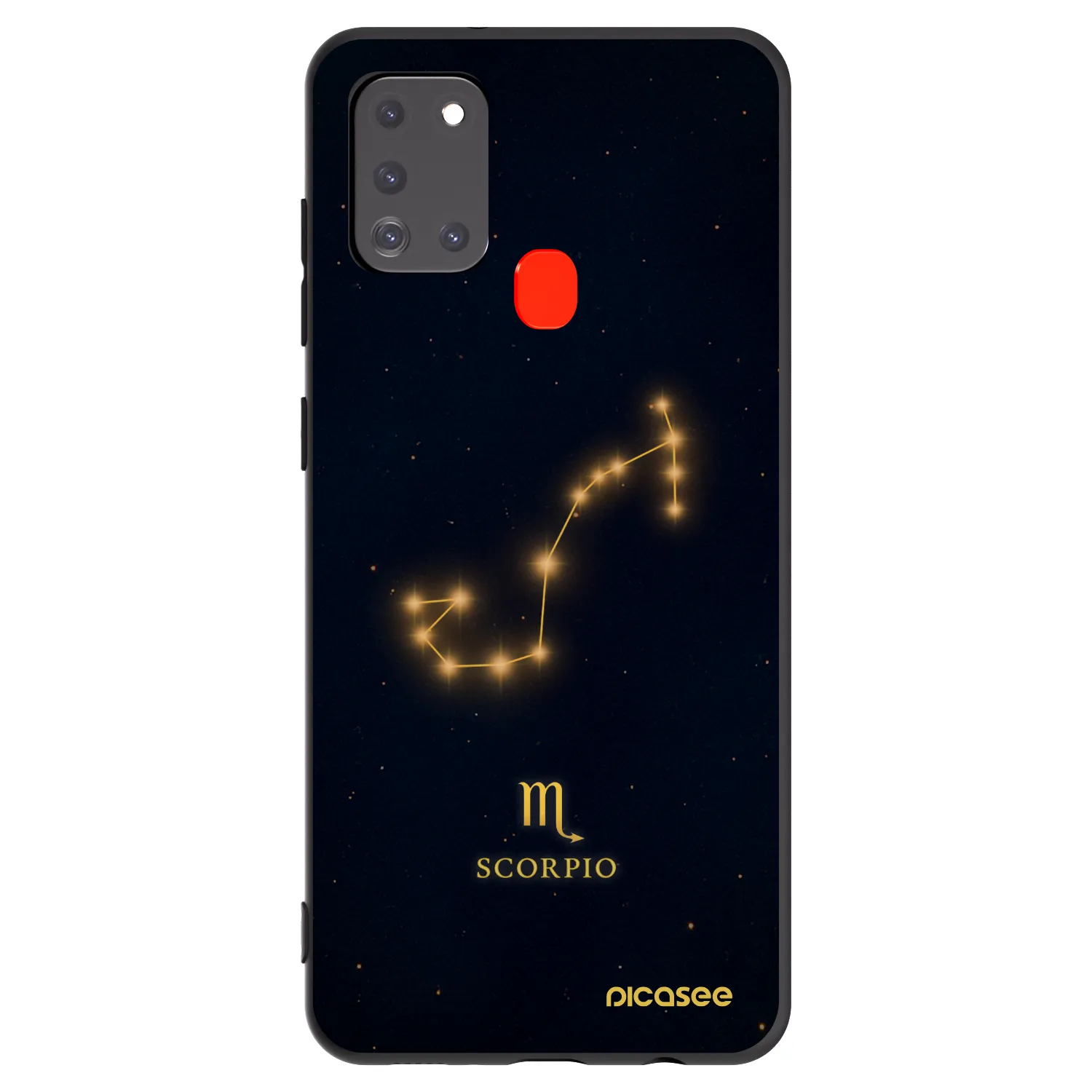 Picasee silikonowe czarne etui na Samsung Galaxy A21s - SCORPIO